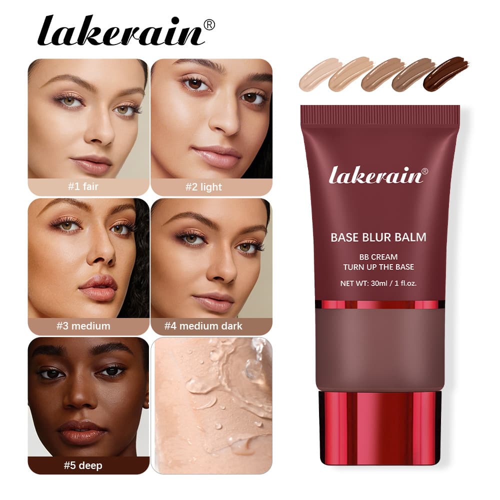 Base De Líquida Fosca , 5 Cores , Resistente Ao Suor , Cobertura Suave , Manchas , Poros , Acabamento Fosco Natural , Le
