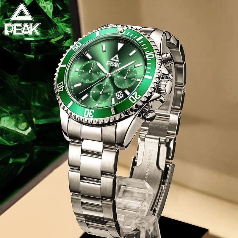 China Pick Oficial Verde Água Fantasma Relógio Masculino Mostrador de Mergulho Namorado Masculino