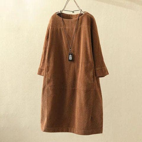 Outono inverno novo estilo veludo Retro cor sólida vestido solto irmã gorda Plus Size roupas femininas