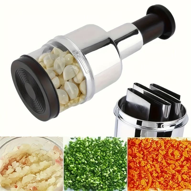 1 prensa Manual de alho e picador de alimentos - picador portátil de legumes e cebola, Mini moedor, utensílios de cozinh