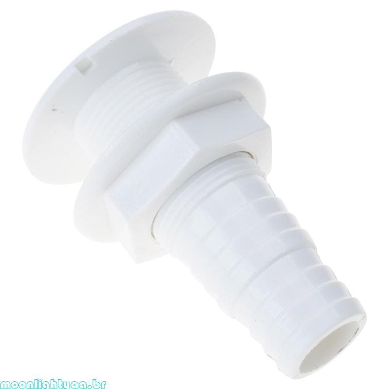 moonlightyaa1 ABS Através Do Conector Encaixe Casco Esgoto Drenagem Para Mangueira 5 8 3 4 1