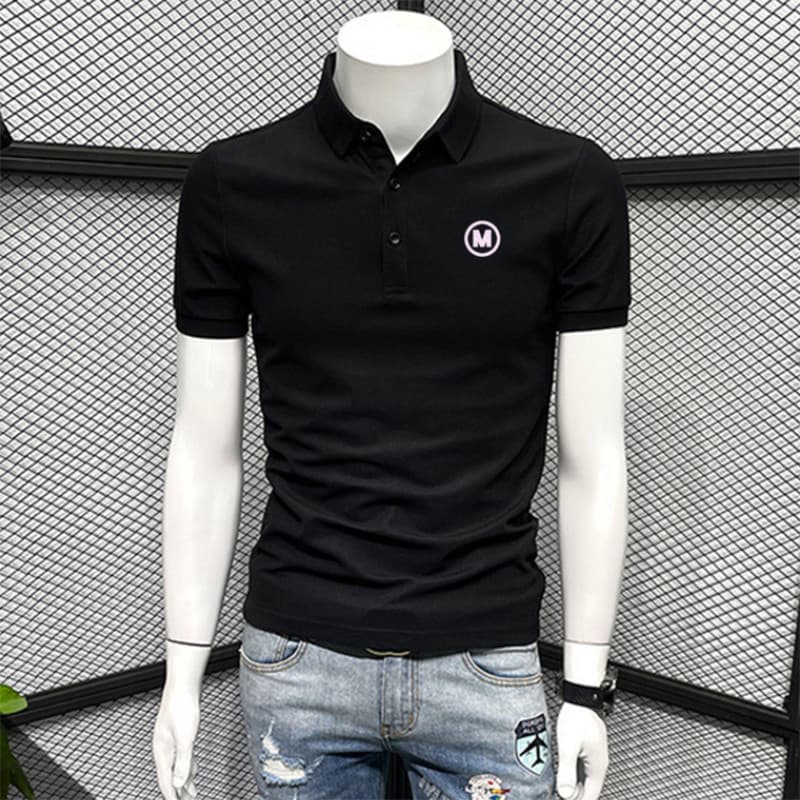 Camisa POLO masculina de manga curta de alta qualidade verão Street Wear 2026 novo estilo na moda Casual magro-ajuste me
