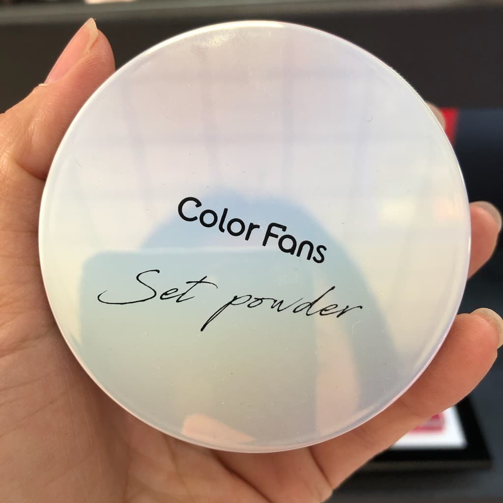 Colorfans colorfans colorfans ar pó solto maquiagem segurar maquiagem configuração pó solto à prova dwaterproof água Swe