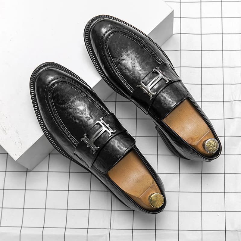 Sapatos masculinos de um Pedal versão coreana britânica aumento interno noivo terno de casamento negócios Formal sapatos