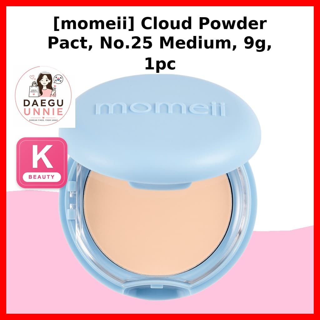 [momeii] Pacto De Pó Em Nuvem , Não . 25 Médio , 9g , 1 Peça/Fabricado Na Coreia/Acabamento Perfeito/Fixação De Maquiage