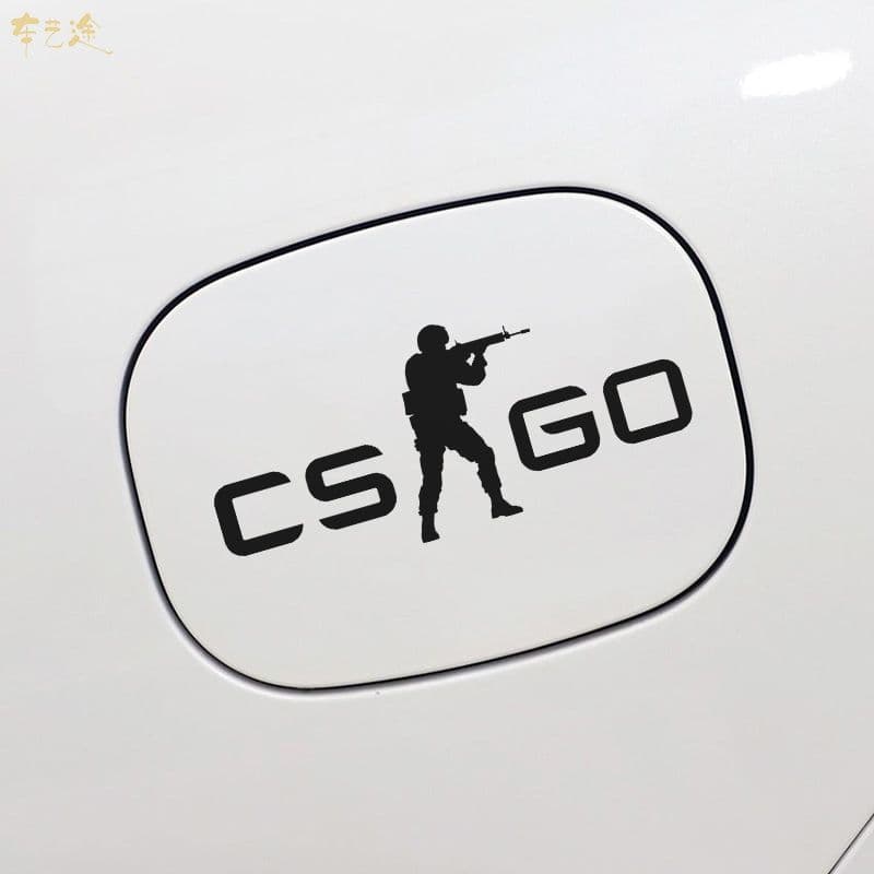 Adesivo de carro criativo exclusivo CSGO, adesivo periférico para carro, à prova d'água, tampa do tanque de combustível,