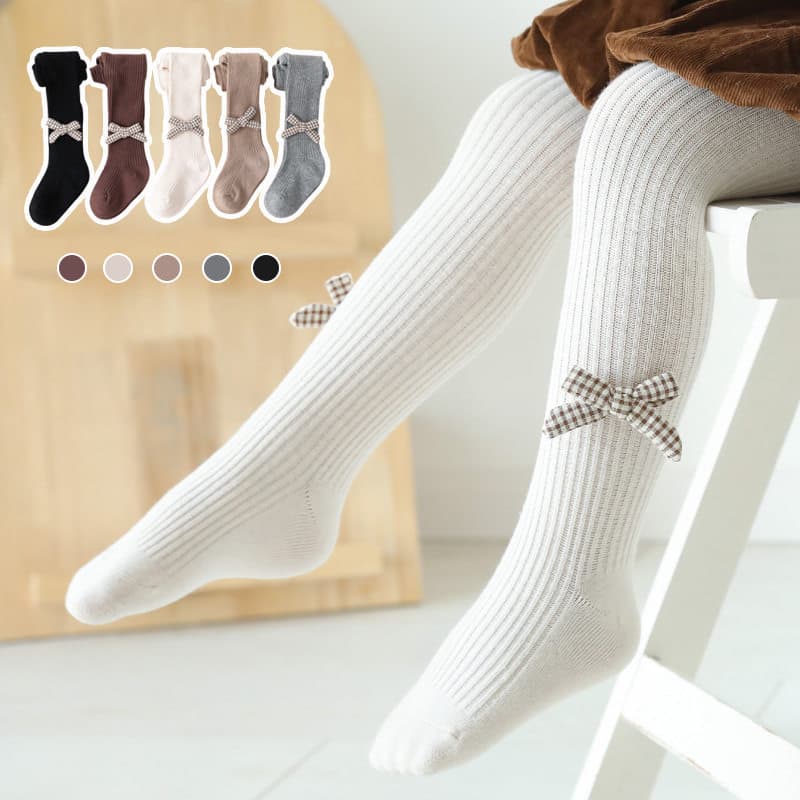 Bebê outono inverno meia-calça meninas estilo princesa arco liso meia-calça crianças versão coreana moda Leggings na mod