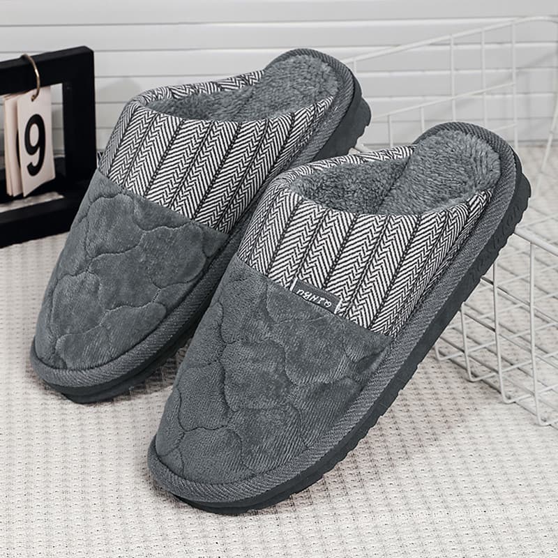 Chinelos de algodão masculino tamanho extra grande inverno 49 interior velo quente 47 sola grossa antiderrapante chinelo