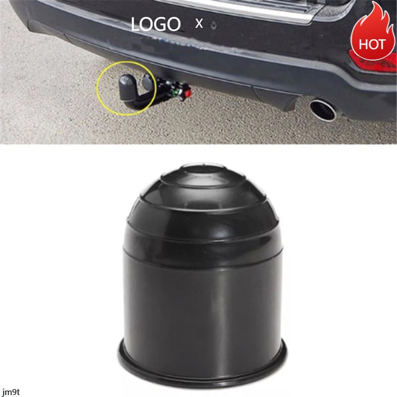 JM9T-50mm Prático Auto Preto Plástico Barra De Reboque Bola Caso Protetor Carro Engate Capa Acessório Do