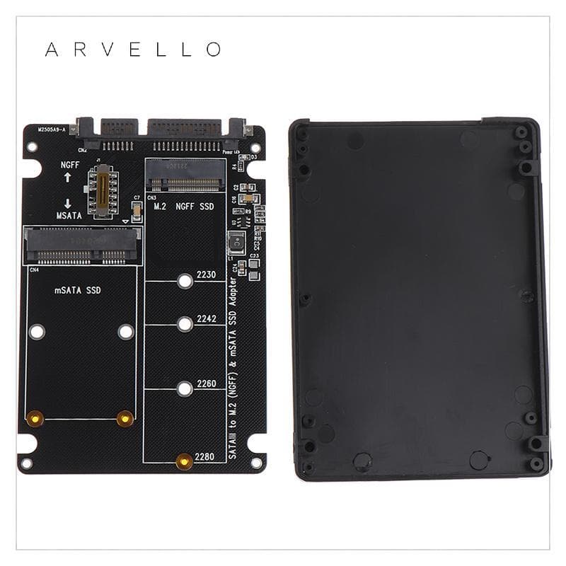 Arvello NGFF Para SATA 3 Gabinete HDD Externo Adaptador MSATA SSD M . 2 Placa Adaptadora De Protocolo