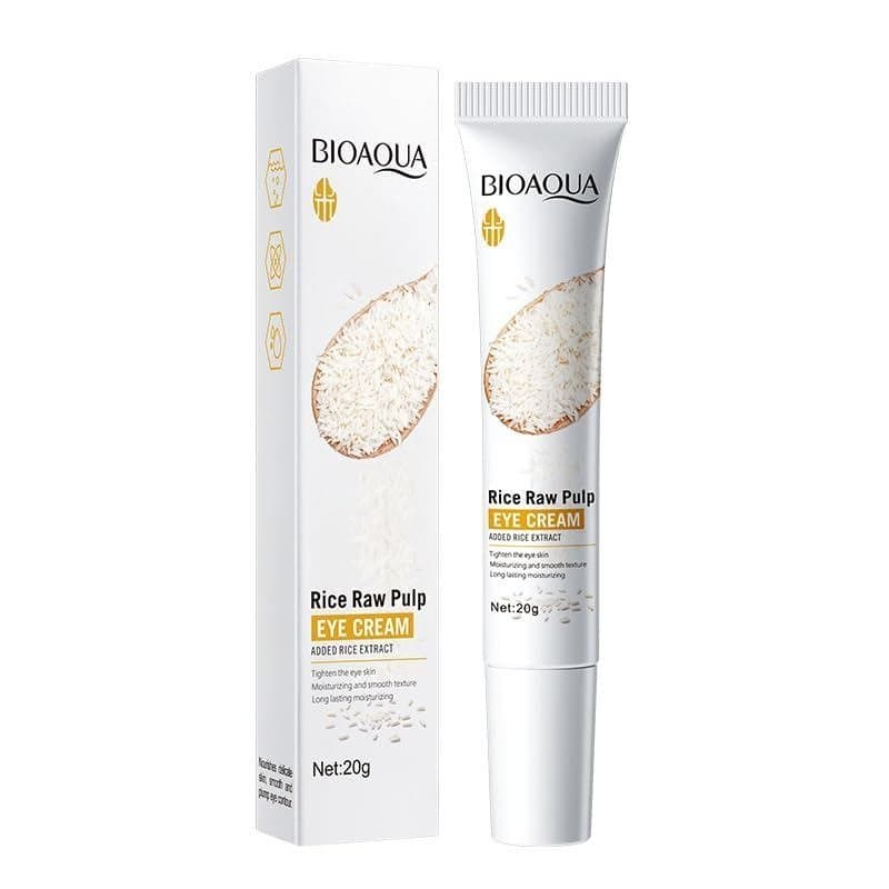 Creme para a Área dos Olhos BIOAQUA com Extrato de Arroz, Hidratante, Suavizante e Nutritivo para a Pele da Área dos Olh