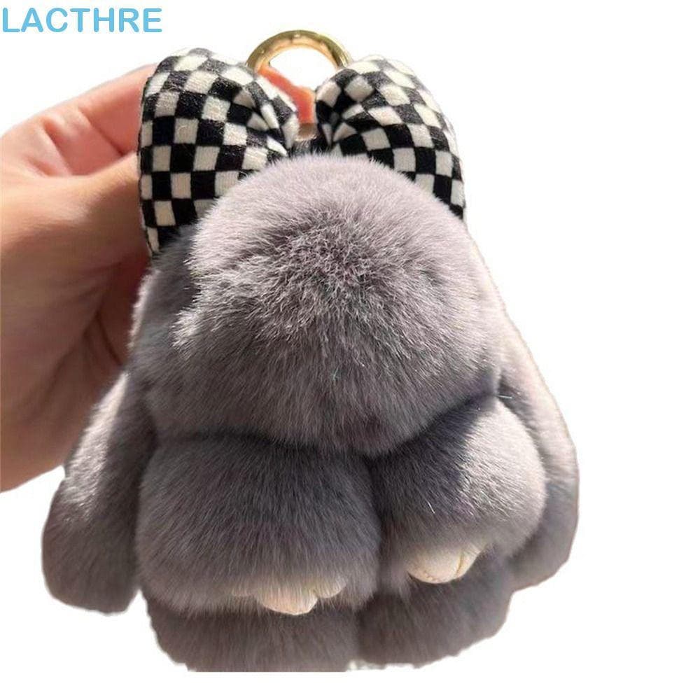 Chaveiro De Coelho LACTHRE , Pompons , Bonecas De Pelúcia , Pele , Porta-Chaves De Bolsa
