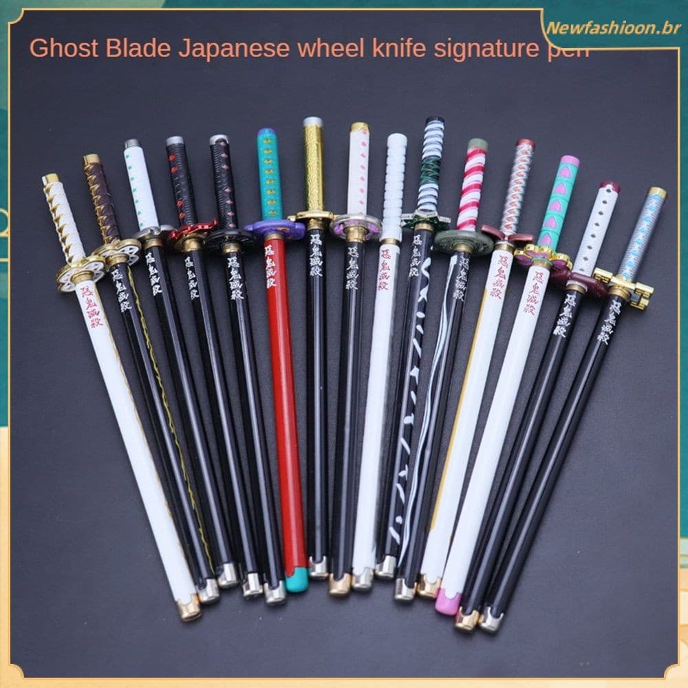 Caneta Demoníaca Slayer Gel Japonês Anime 0.5mm Preto Refil Cosplay Propaganda Criança Estudante Presente Assinatura Nro