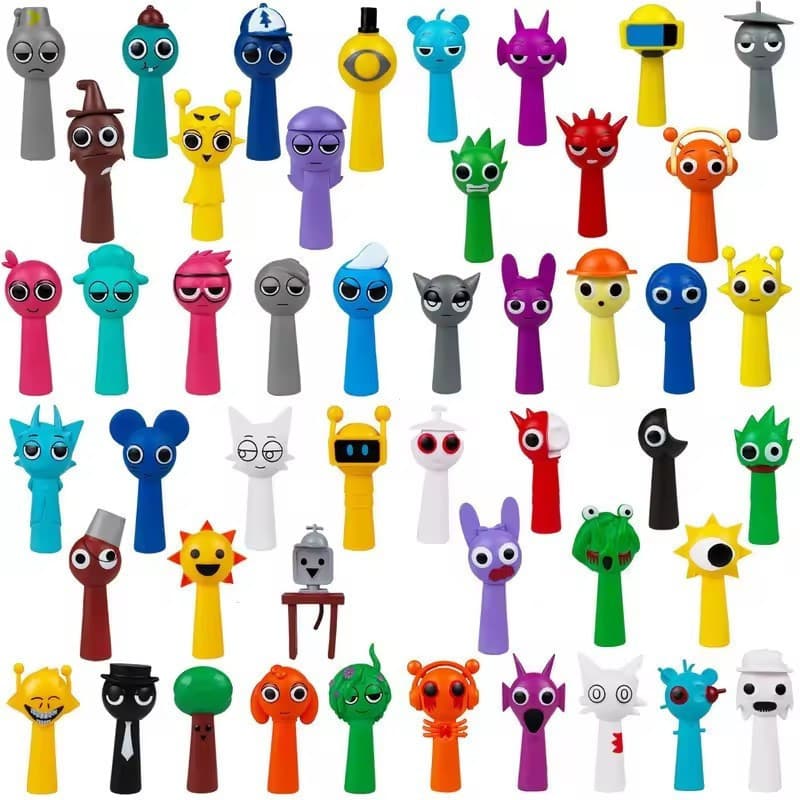 12 Pçs/set Sprunki Figura Brinquedos Wenda Estatueta De Ação Simon Oren Tunner Ornamento Fãs Presentes