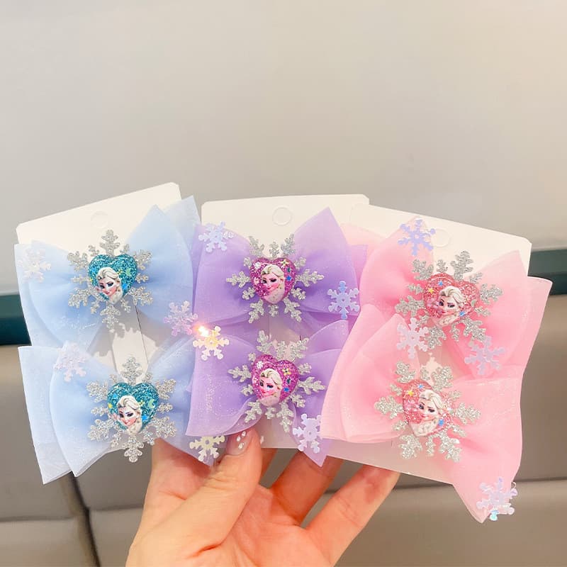 Acessório de Cabelo com Franjas para Meninas, Laço, Coroa de Gelo, Ornamento de Cabelo de Princesa com Flocos de Neve, P