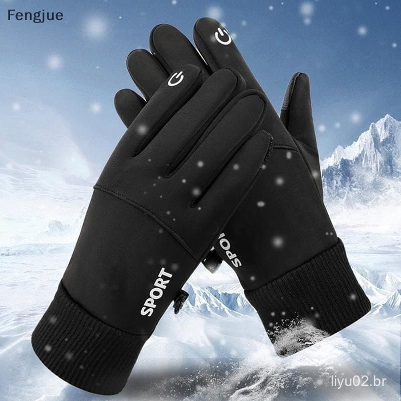 Fengjue Inverno À Prova Dwaterproof Água Luvas De Ciclismo Esportes Ao Ar Livre Correndo Motocicleta Esqui Tela Sensível