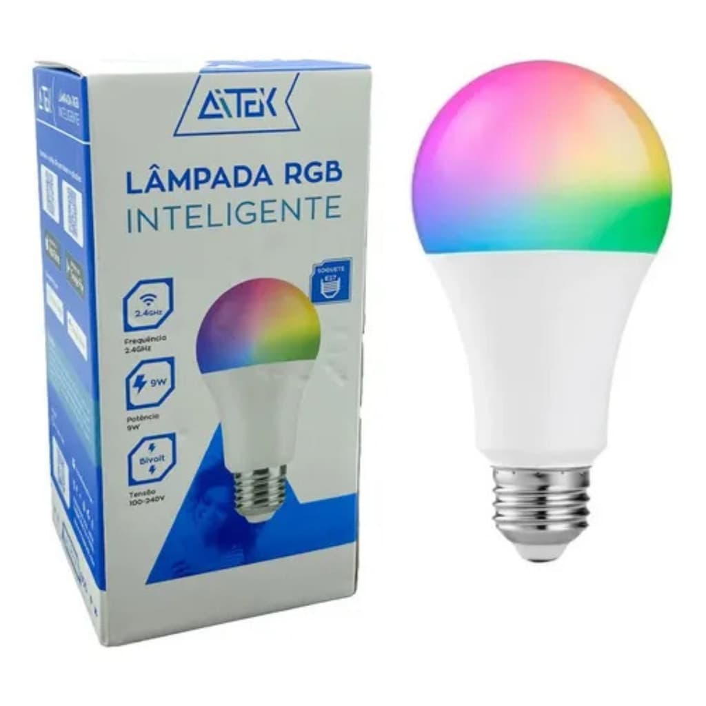Lâmpada Led Wifi Inteligente NovaDigital 15w + 3w Rgb Col...