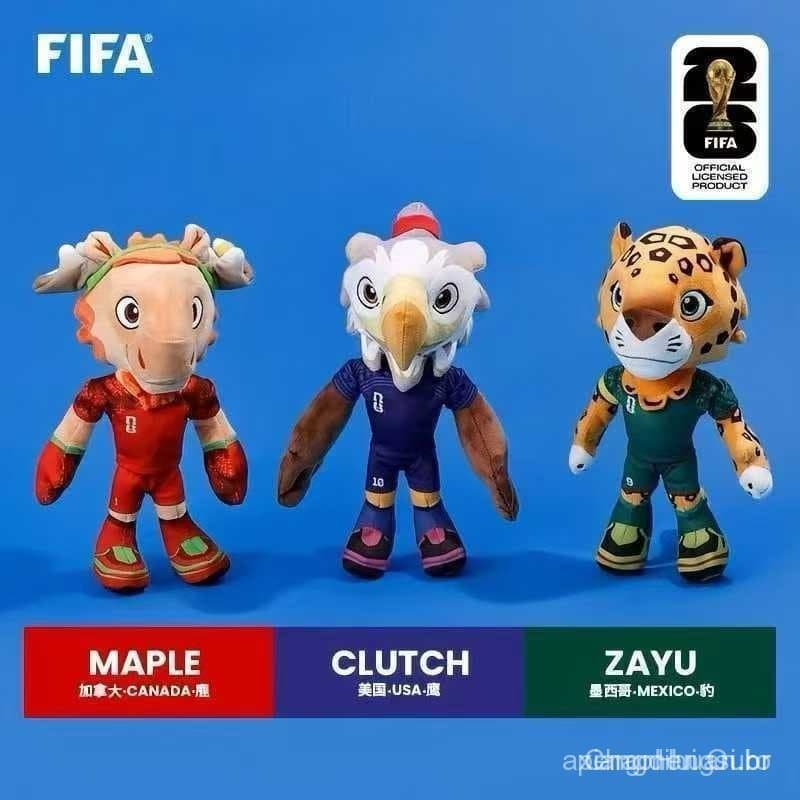 941 2026 Mascote de Pelúcia da Copa do Mundo EUA Canadá México, Chaveiro, Presente de Natal