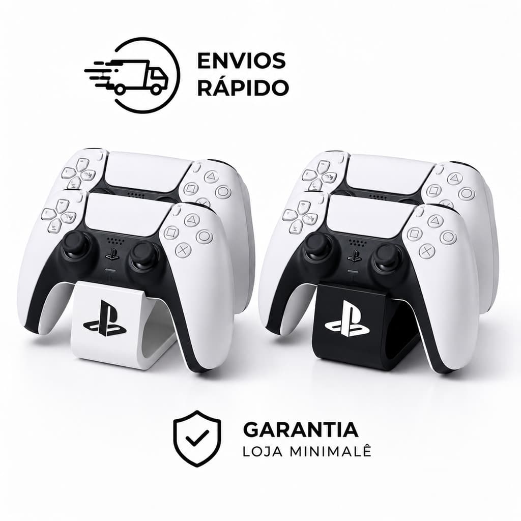 Suporte Duplo para Controle PS5 | Base Organizador para 2 Controles