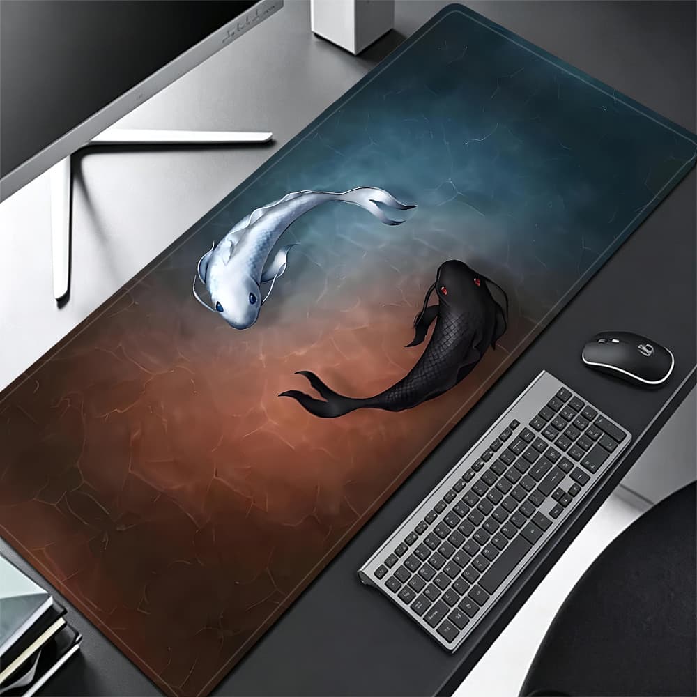 Grande Jogo Mouse Pad Antiderrapante 80X30 CM Impressões Personalizadas Mousepad Borda Costurada Fofoca Peixe KK2