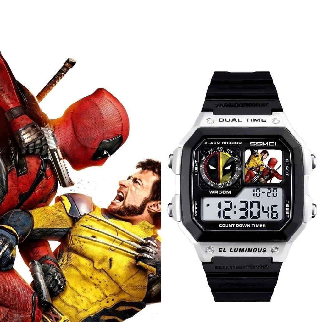 Relógio à Prova d'Água Popular do Deadpool 3 Wolverine, Relógio Quadrado Pequeno com Tema dos Vingadores, Presente de An