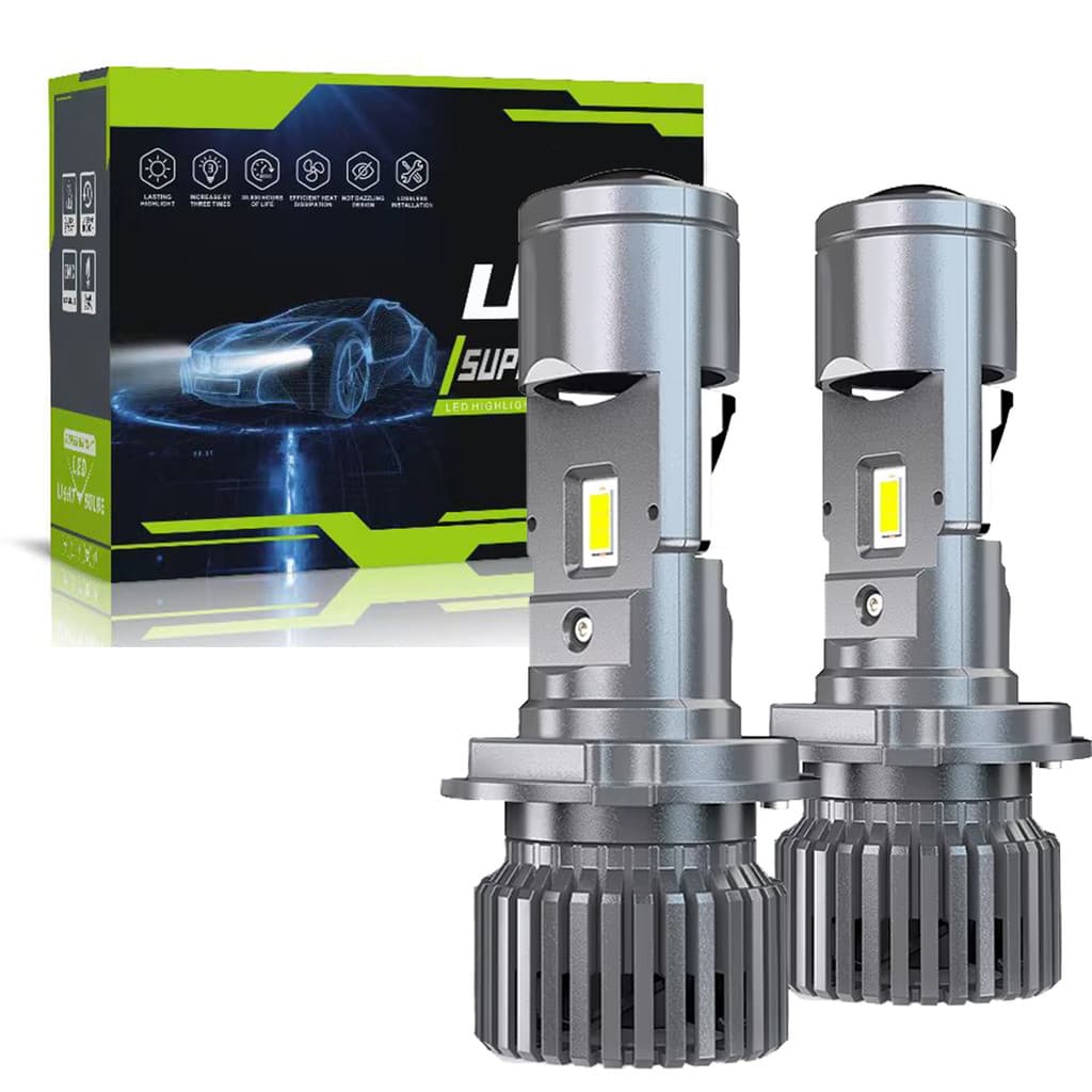 1pari/2x140w Carro LED H4 Mini Projetor Hi/Lo Feixe Canbus Farol Para Carros Auto Turbo Lâmpadas RHD LHD 12V 24V 6000K
