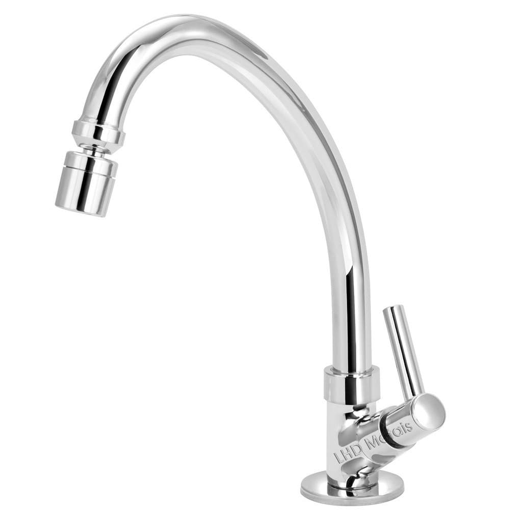 Torneira Cozinha Mesa Bica Movel Arejador Articulado 1/4v Agua Quente Fria Anti Respingo