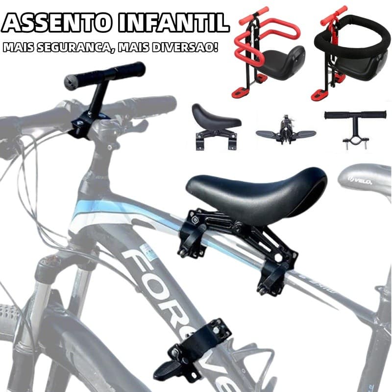 Assento dianteiro para bicicleta de montanha infantil, acessórios para selim infantil de liberação rápida