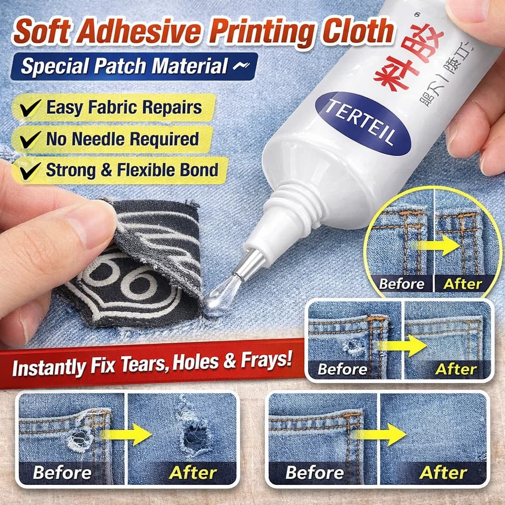 [Reparação Instantânea] Cola Para Tecido Substitui Costura Fácil De Usar Para Reparos De Roupas/Cola Líquida/Cola T