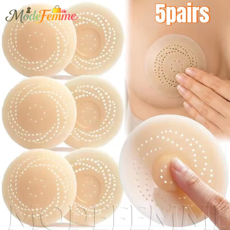 [À Venda] Adesivo De Peito Autoadesivo-Almofada Respirável-Remendo De Silicone Invisível Ultrafino-Reutilizável , Sem Ra