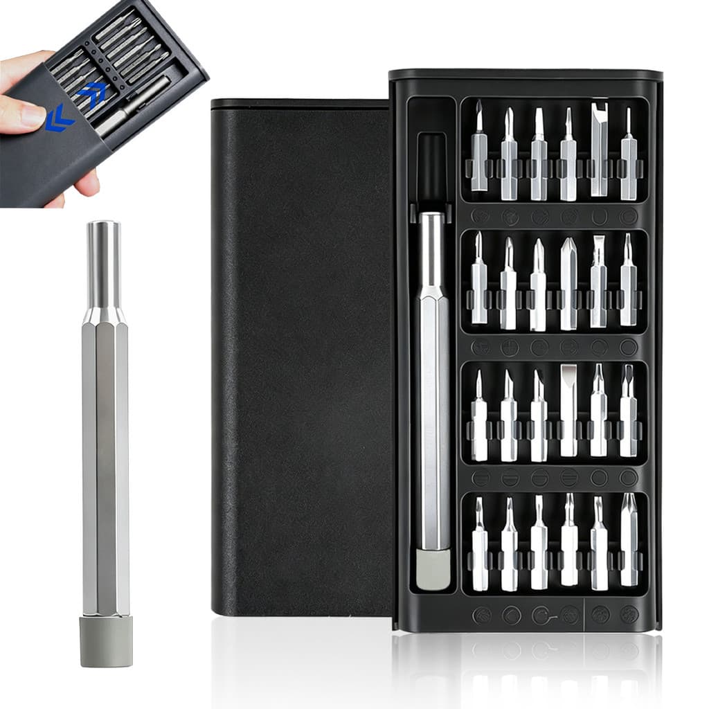 Kit Jogo 24x1 Chave Precisão Magnética Ferramenta Reparo Celular Computador Eletrônicos Profissional