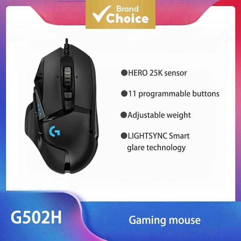 Mouse Gamer Logitech G502 HERO RGB com 25600 DPI, botões programáveis, ergonômico, mouse com fio para PC, Windows,