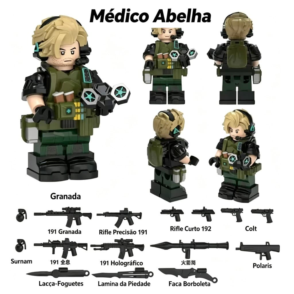 Boneca Delta Army: Veyron, Juiz, Golden Rose, Modelo Militar, Blocos de Construção Compatíveis, com Acessórios de Arma,
