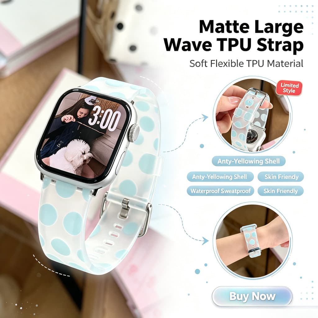 Pulseira De Gelatina Gradiente De Vento Sweet Girl Para iwatch Series 11 10 9 8 7 6 5 SE 4 3 TPU Translúcida Dopamina Ba