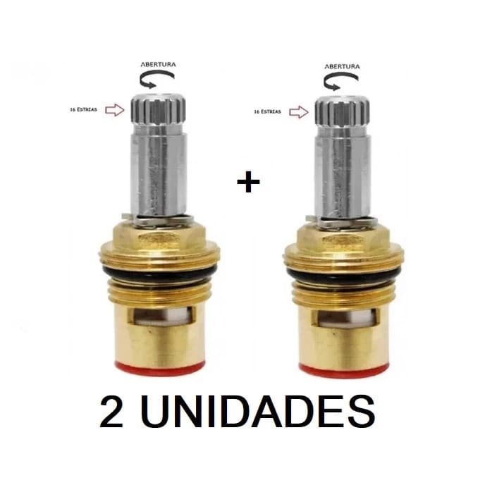 2 Reparo Torneira Cartucho Cerâmico Cabeçote M18 1/4 De Volta Cozinha Banheiro Lavanderia