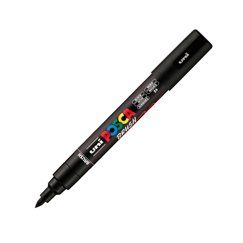 Caneta Posca PC-5MBR Brush Preta uni-ball
