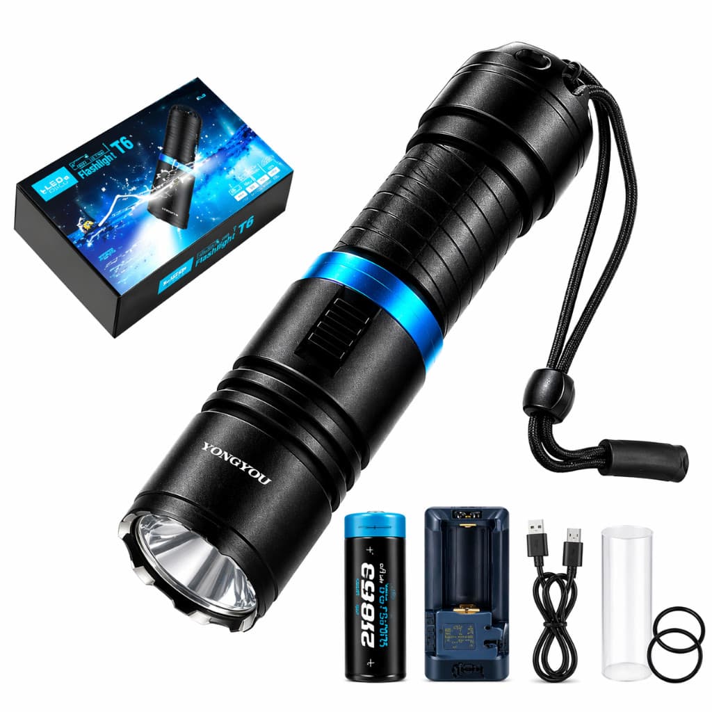 Lanterna Mergulho Led Tática Profissional Subaquatico Forte Ecooda