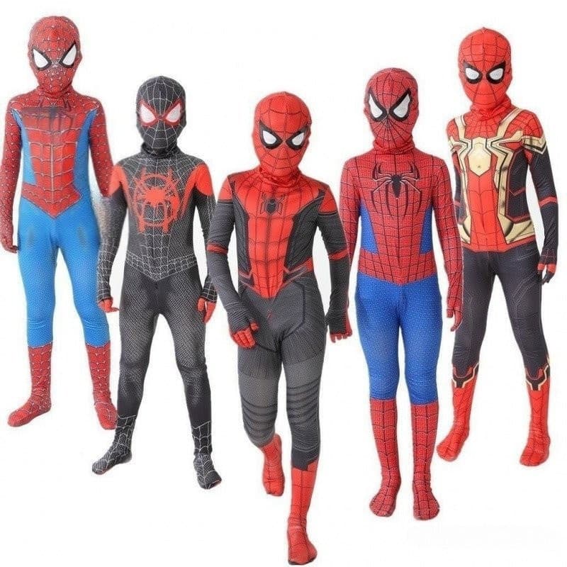 Fantasia de Halloween para Crianças, Conjunto do Homem-Aranha para Crianças e Adultos 8434