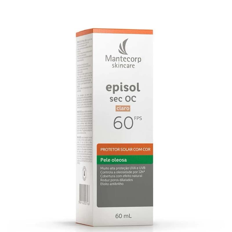 Protetor Solar Facial Episol Sec OC FPS60 Claro 60m