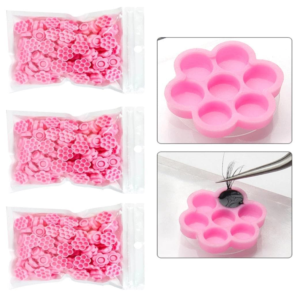 Batoques Flor Rosa Para Anel Suporte Para Cola Extensao De Cilios