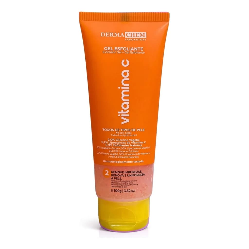 Gel Esfoliante Vitamina C Dermachem 100g Facial Íons