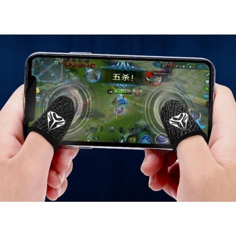 Luva de dedo Gamer para jogos celular Free Fire, PUBG, Legue Of Legends 1 par