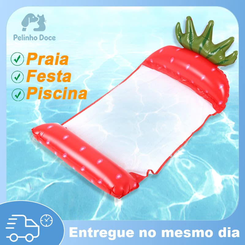 Boia Rede Para Piscina Cama Flutuante Deitado Reclinável Inflável Verão