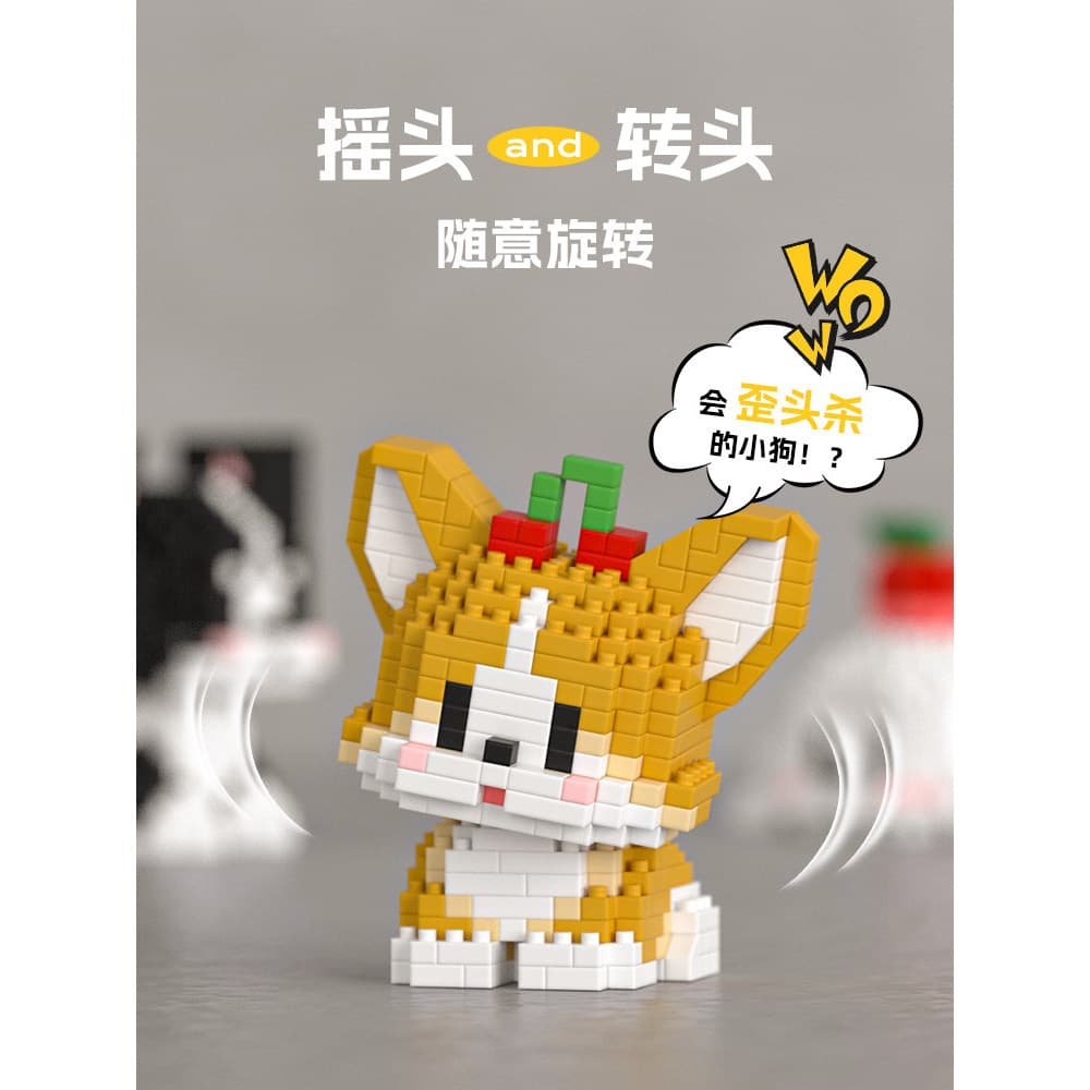 2026 novo estilo Hakimi filhote de cachorro blocos de construção montagem brinquedos educativos das crianças quebra-cabe
