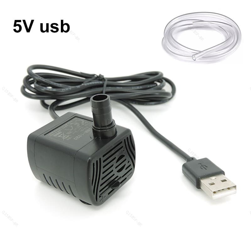 Bomba De Água USB Ajustável 5V , mini Filtro De Aquário DIY , Baixo Ruído , Acessórios De Motor Sem Escova , Ciclo Subme