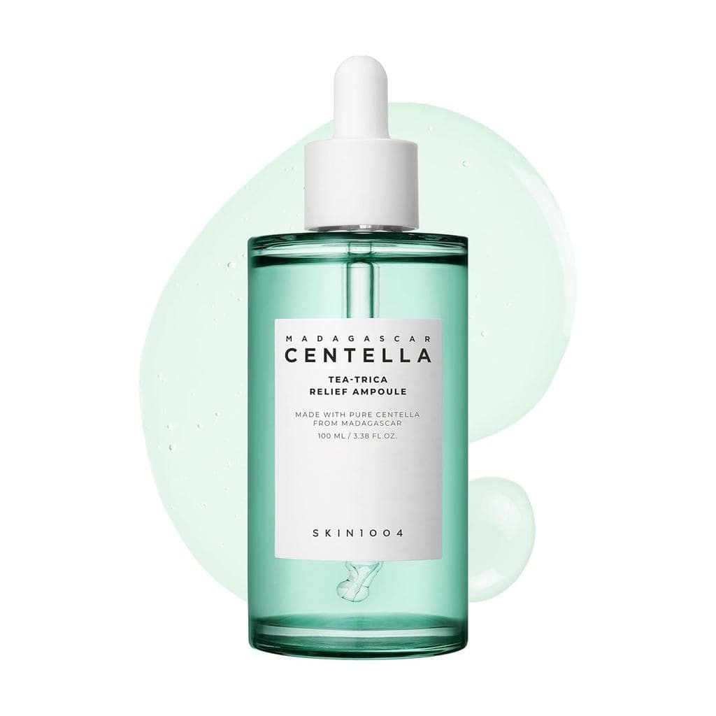 SKIN1004 Tea-Trica Relief Ampoule, 3.38 fl.oz, 100ml, Sérum Facial Coreano com Cica e Tea Tree, Sérum Facial com Centell