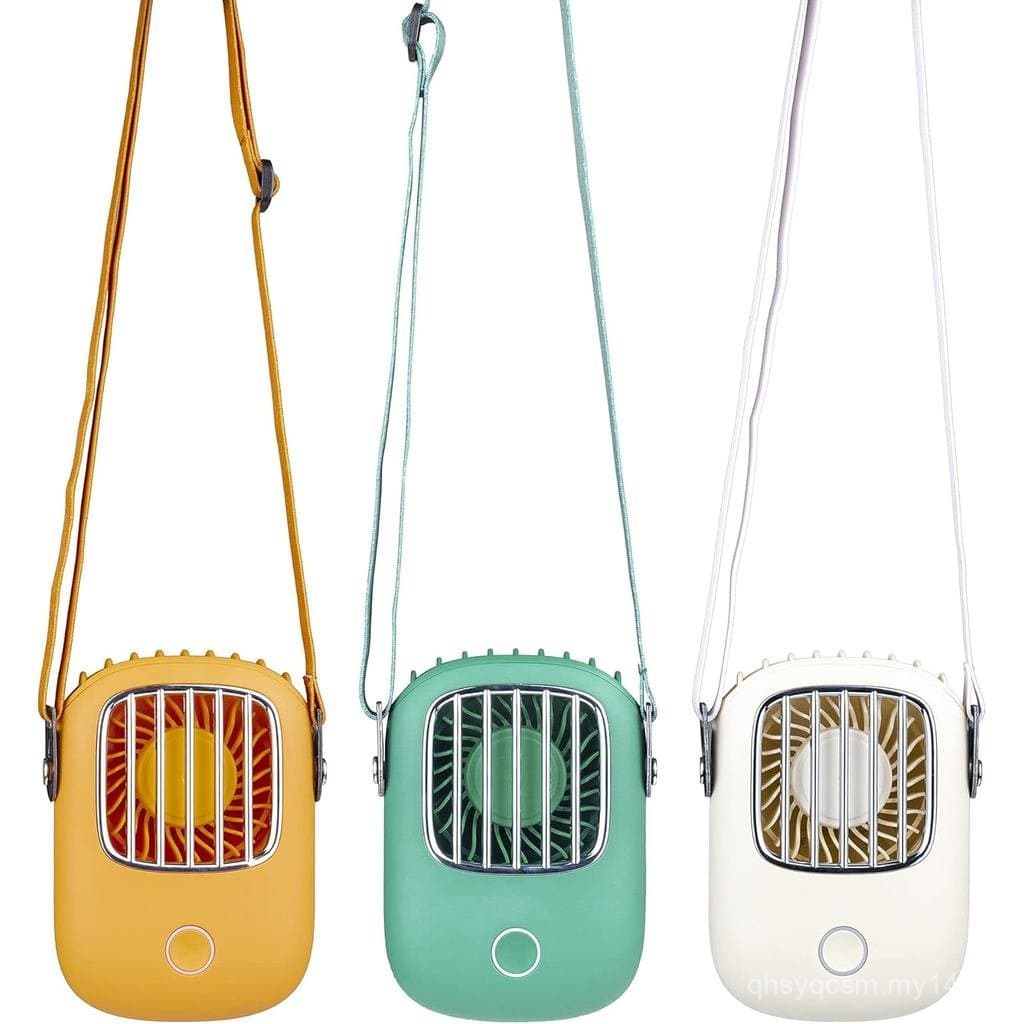 Ventilador Portátil de Pescoço, Mini Ventilador Recarregável USB com 3 Velocidades, Pessoal para Casa, Escritório, Viage