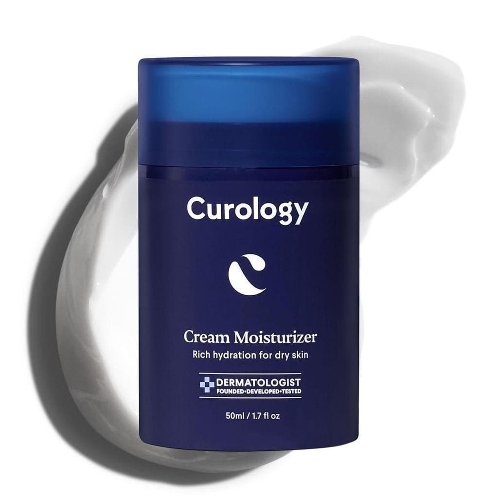 O Creme Hidratante Curology é uma loção facial nutritiva rica em ácido lático e ácido hialurônico, desenvolvida especifi