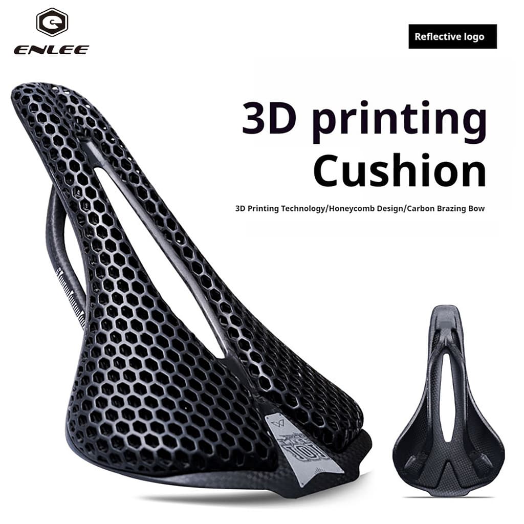 ENLEE Respirável 3D Favo De Mel Sela Da Bicicleta Confortável Náilon Fibra Carbono Arco Almofada Para Mountain Bike Ultr