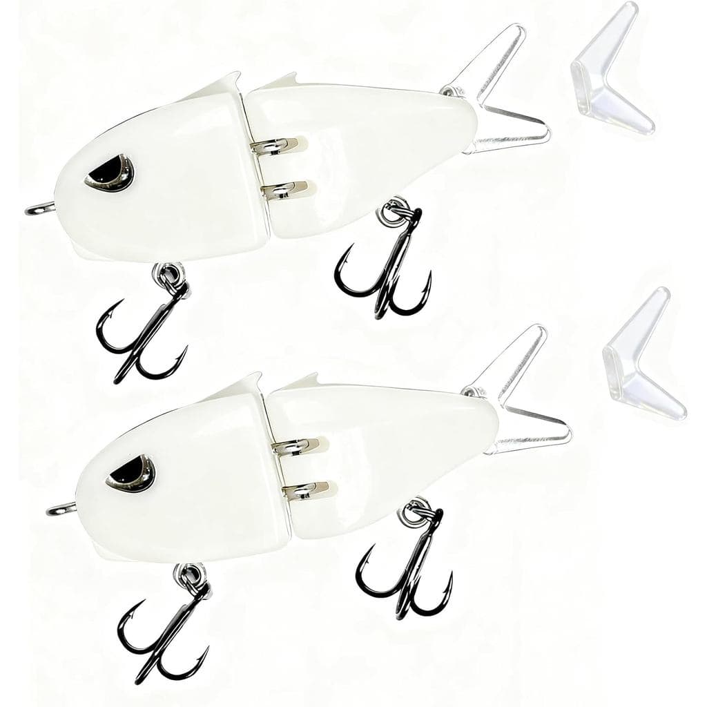 2 Peças de Isca Mini Glide para Pesca de Robalo, Isca de Pesca de Afundamento Lento, Isca Articulada Multi-Elástica para